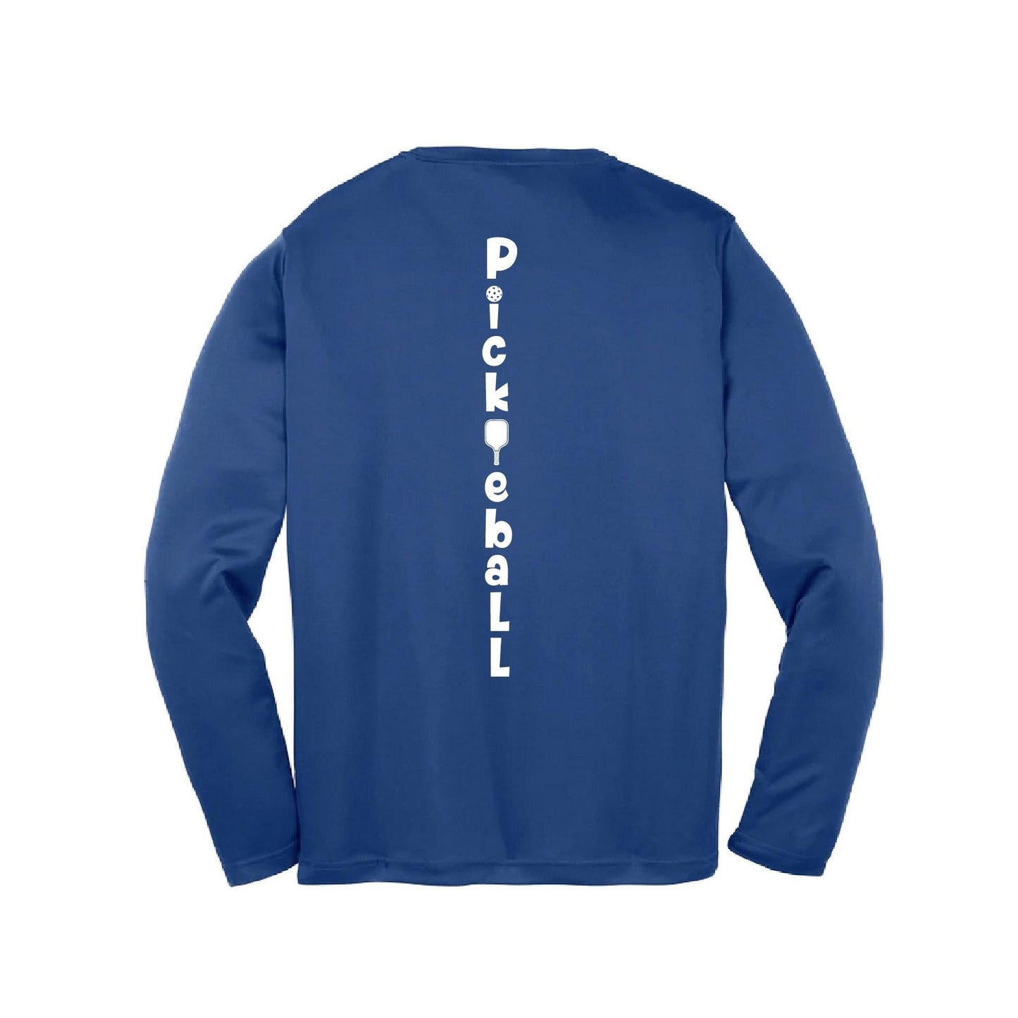 Pickleball Vertical (Customizable) | Youth Long Sleeve Pickleball Performance T-Shirts | 100% Polyester