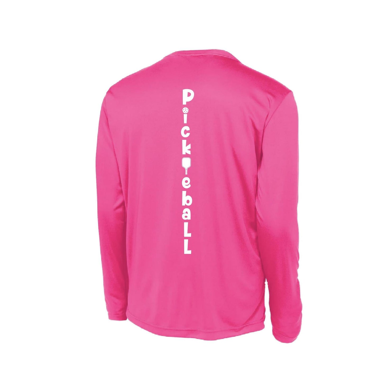 Pickleball Vertical (Customizable) | Youth Long Sleeve Pickleball Performance T-Shirts | 100% Polyester