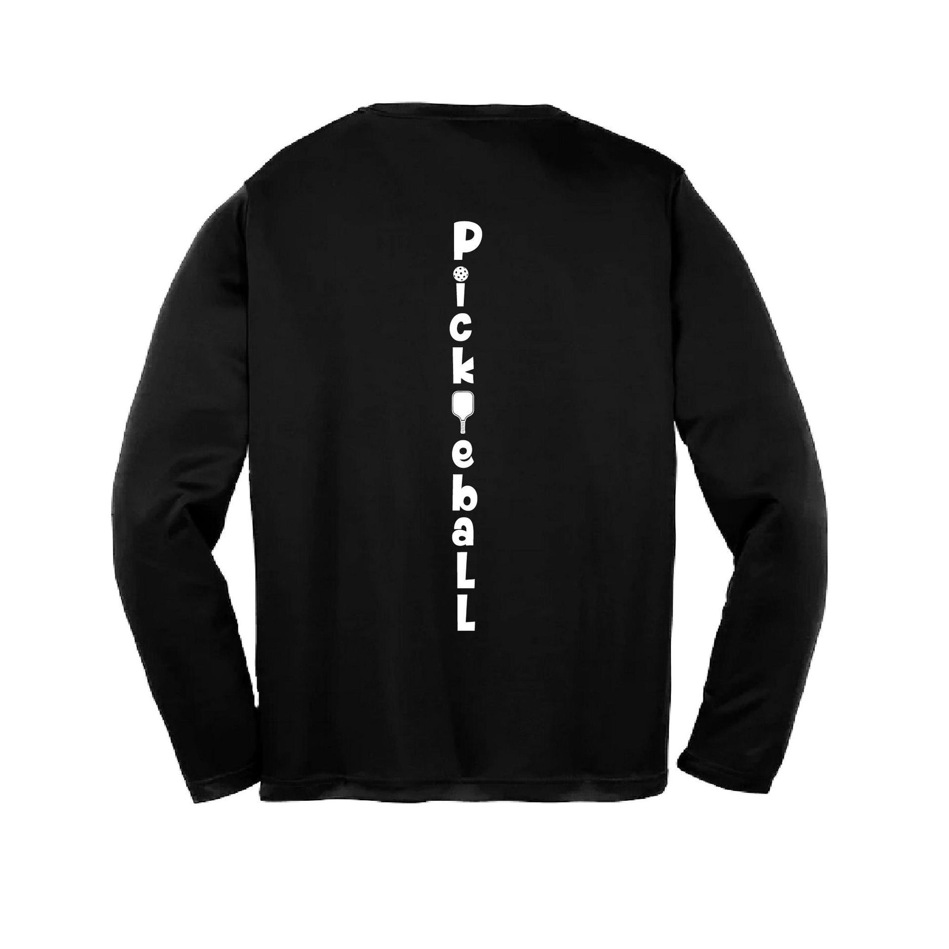 Pickleball Vertical (Customizable) | Youth Long Sleeve Pickleball Performance T-Shirts | 100% Polyester