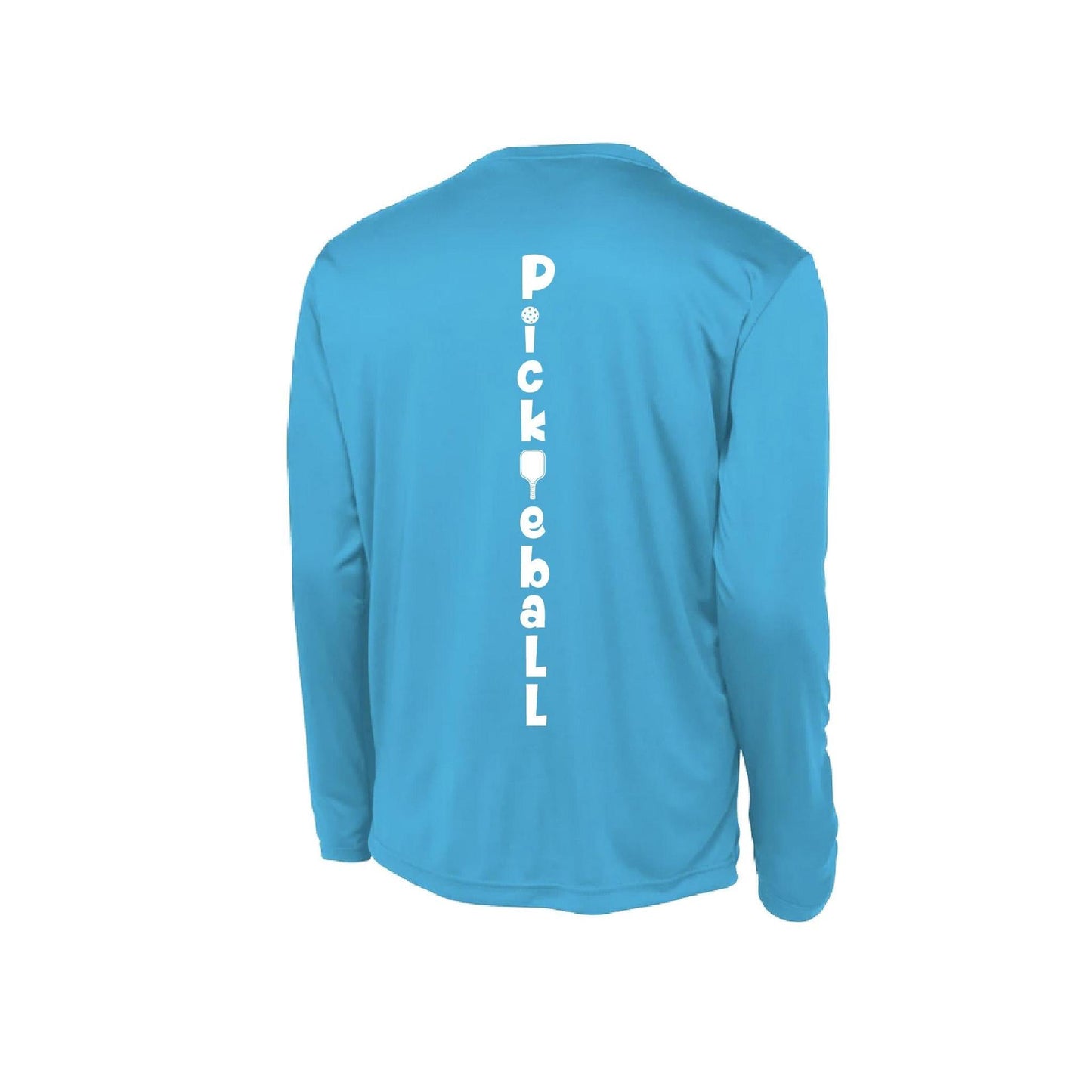Pickleball Vertical (Customizable) | Youth Long Sleeve Pickleball Performance T-Shirts | 100% Polyester