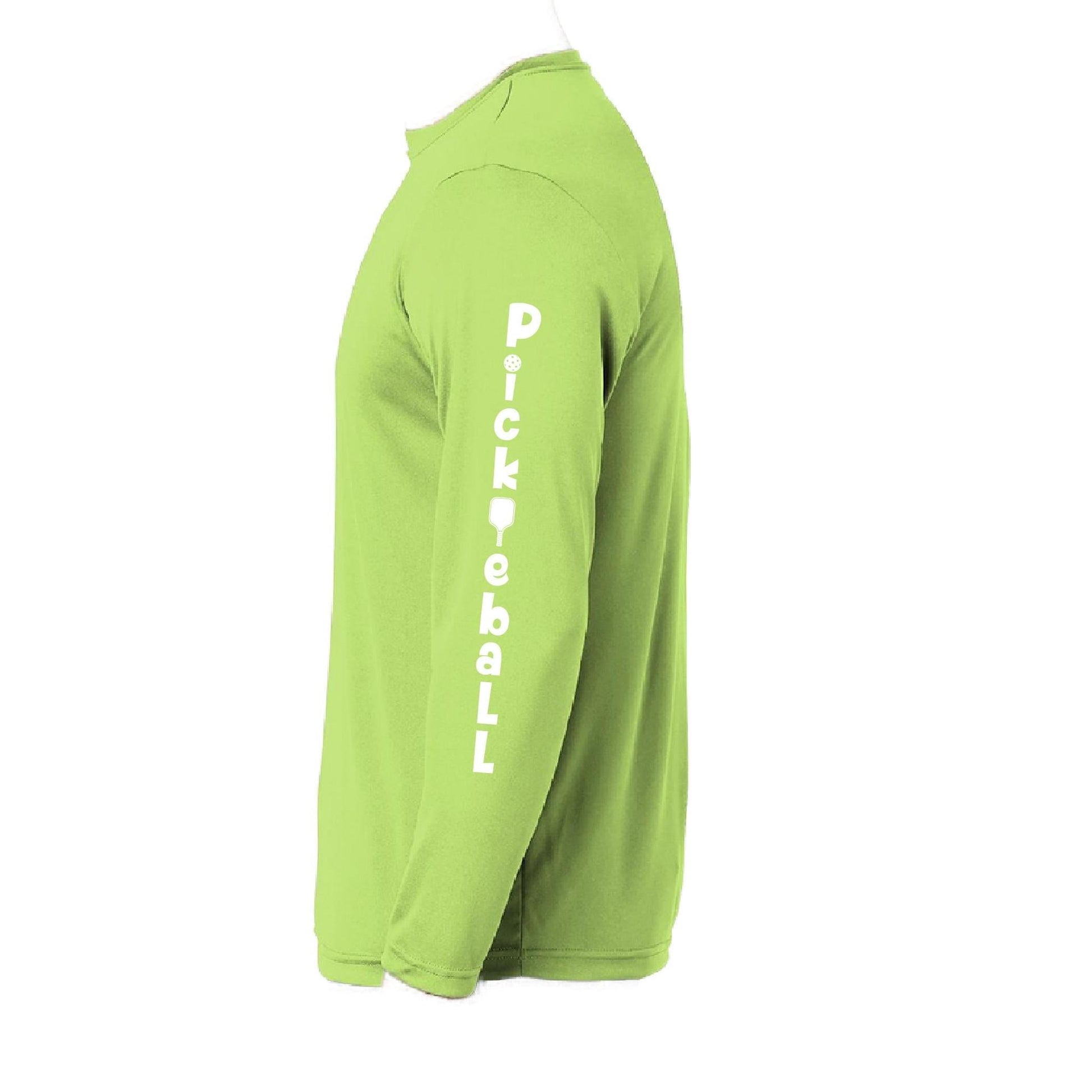 Pickleball Vertical (Customizable) | Youth Long Sleeve Pickleball Performance T-Shirts | 100% Polyester