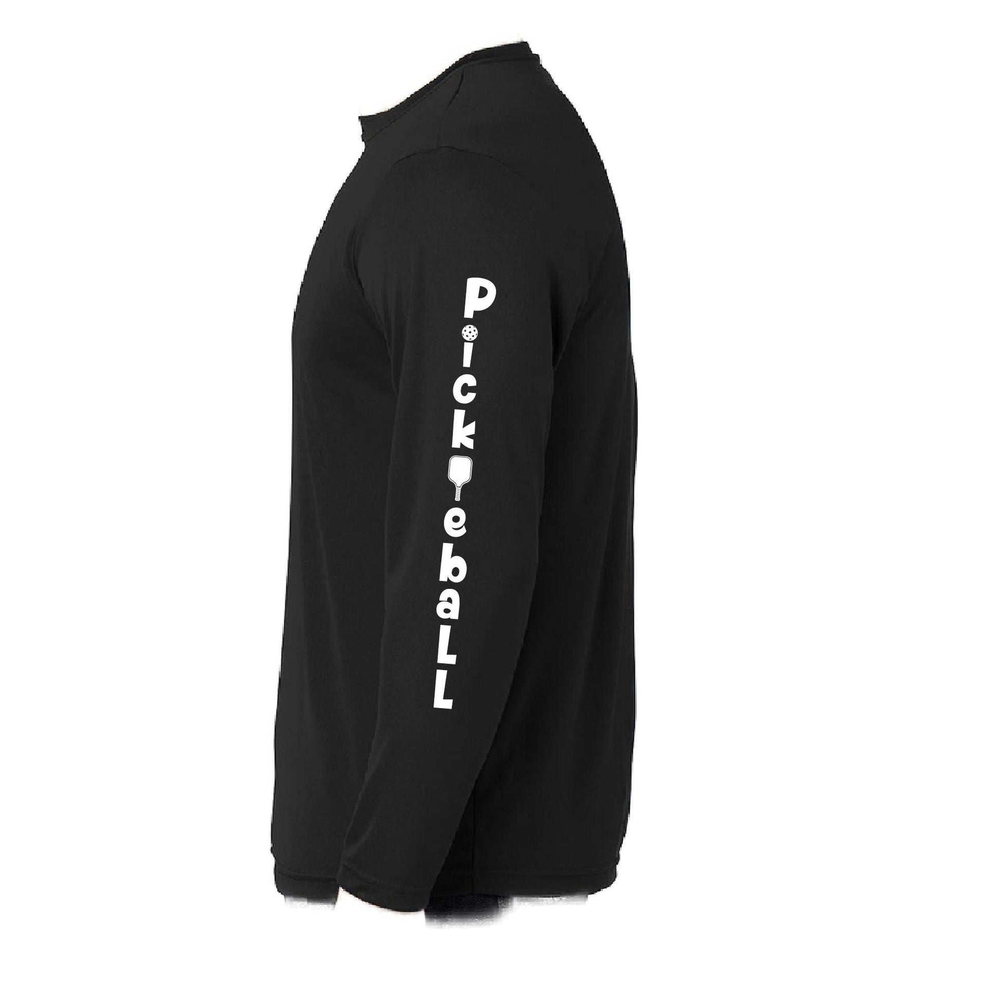 Pickleball Vertical (Customizable) | Youth Long Sleeve Pickleball Performance T-Shirts | 100% Polyester