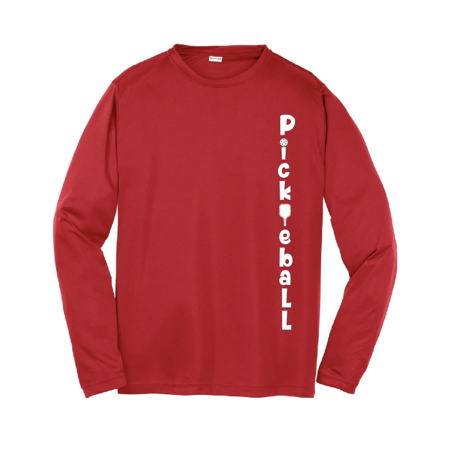 Pickleball Vertical (Customizable) | Youth Long Sleeve Pickleball Performance T-Shirts | 100% Polyester