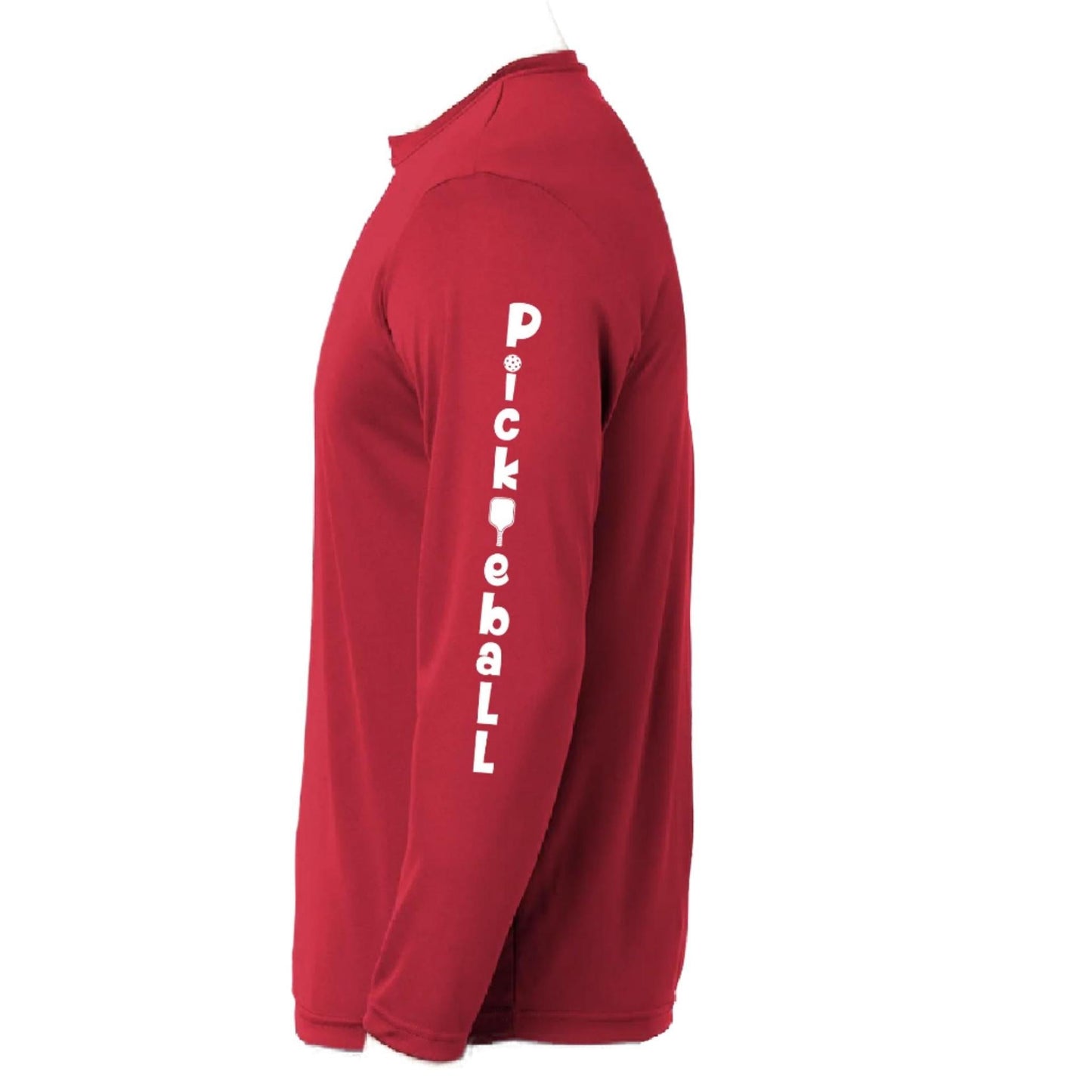 Pickleball Vertical (Customizable) | Youth Long Sleeve Pickleball Performance T-Shirts | 100% Polyester