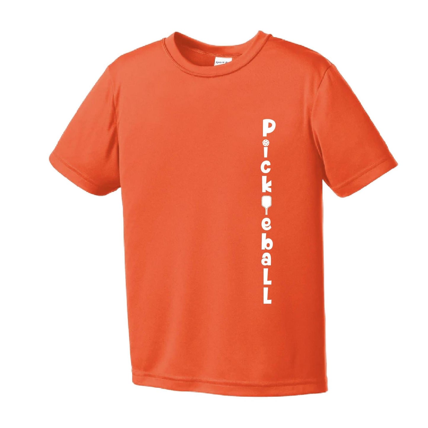 Pickleball Vertical (Customizable) | Youth Short Sleeve Pickleball Performance T-Shirts | 100% Polyester