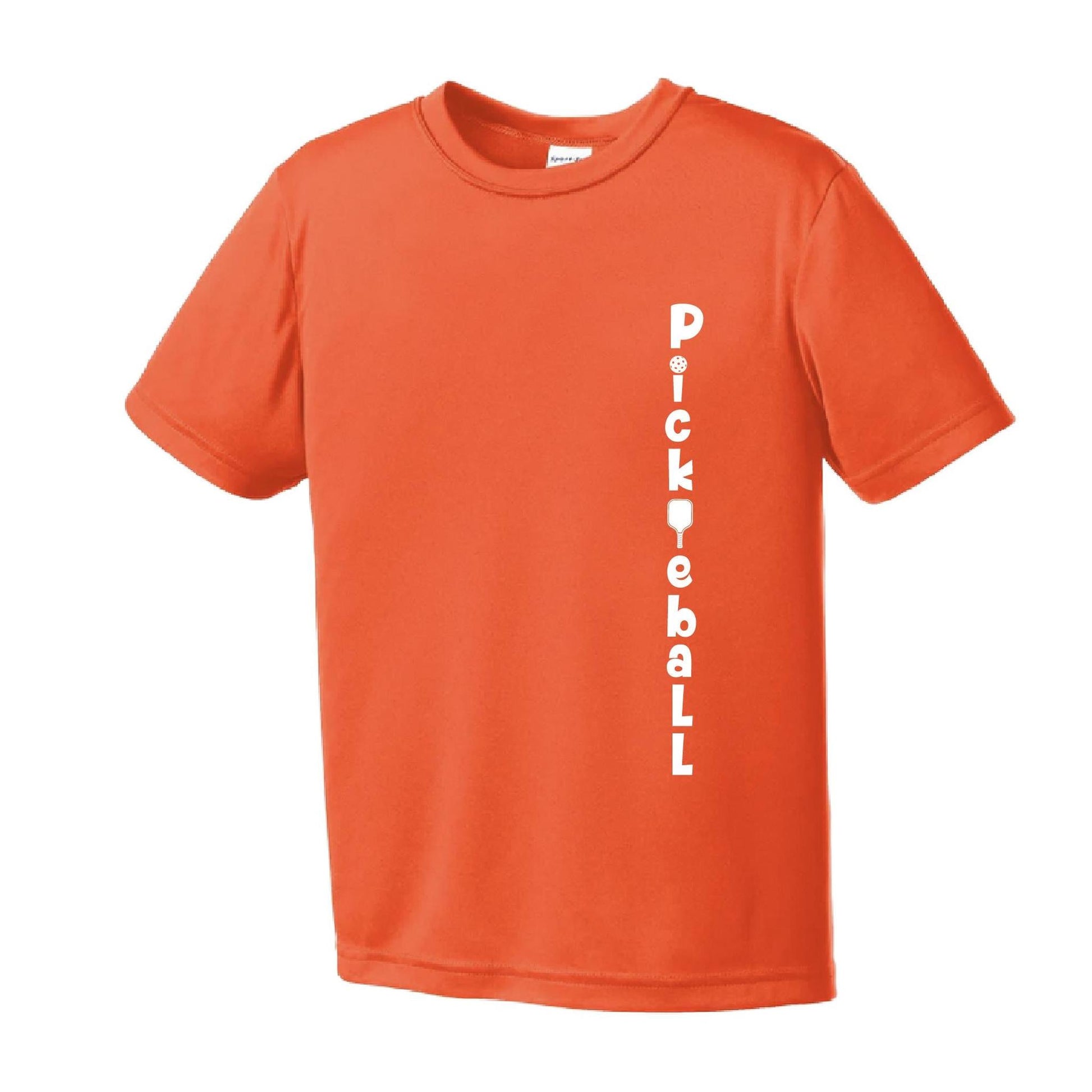 Pickleball Vertical (Customizable) | Youth Short Sleeve Pickleball Performance T-Shirts | 100% Polyester