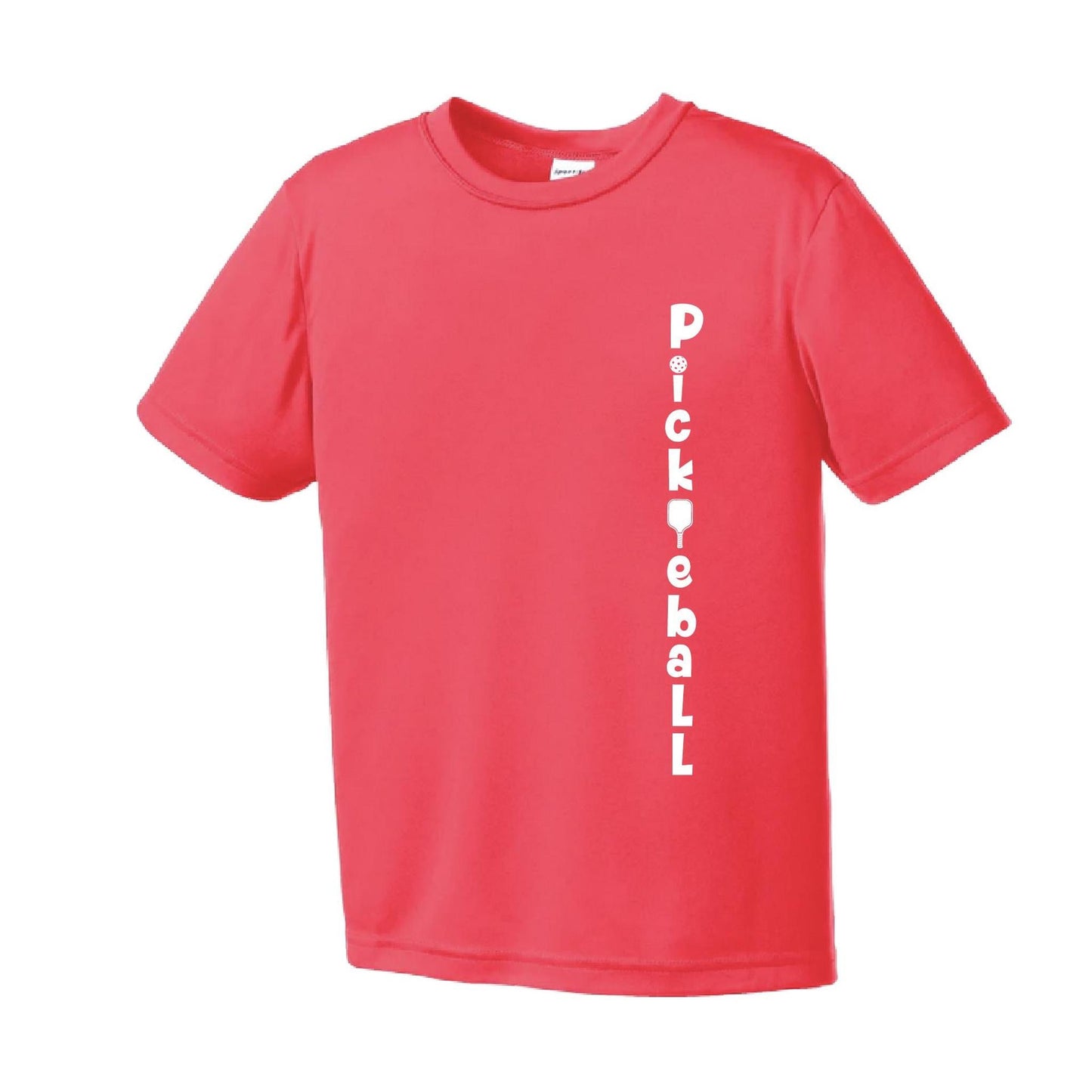Pickleball Vertical (Customizable) | Youth Short Sleeve Pickleball Performance T-Shirts | 100% Polyester