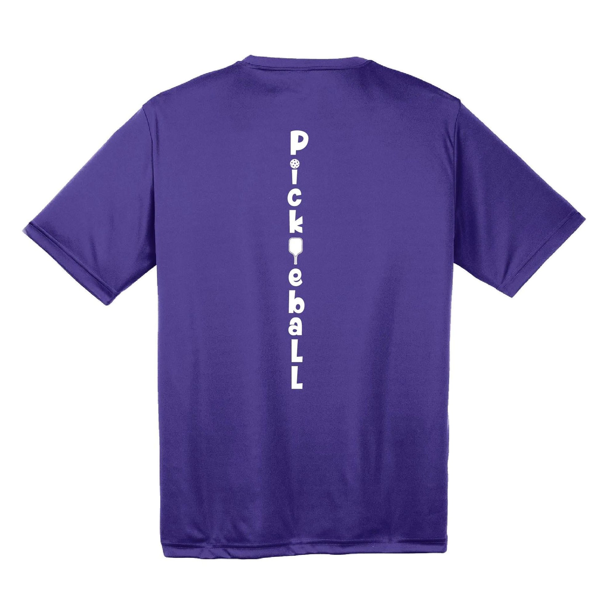 Pickleball Vertical (Customizable) | Youth Short Sleeve Pickleball Performance T-Shirts | 100% Polyester