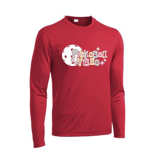 Pickleball Vibes | Men's Long Sleeve Athletic Performance T-Shirt | 100% Polyester