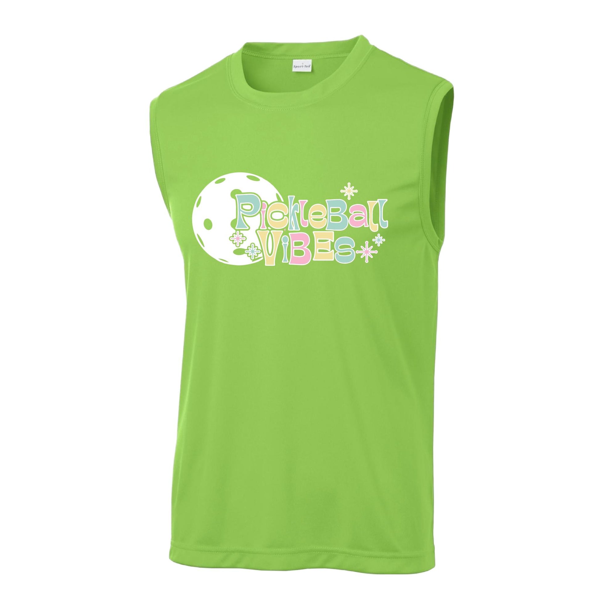 Pickleball Vibes | Men's Sleeveless Athletic Performance T-Shirt | 100% Polyester