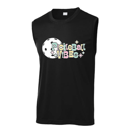 Pickleball Vibes | Men's Sleeveless Athletic Performance T-Shirt | 100% Polyester