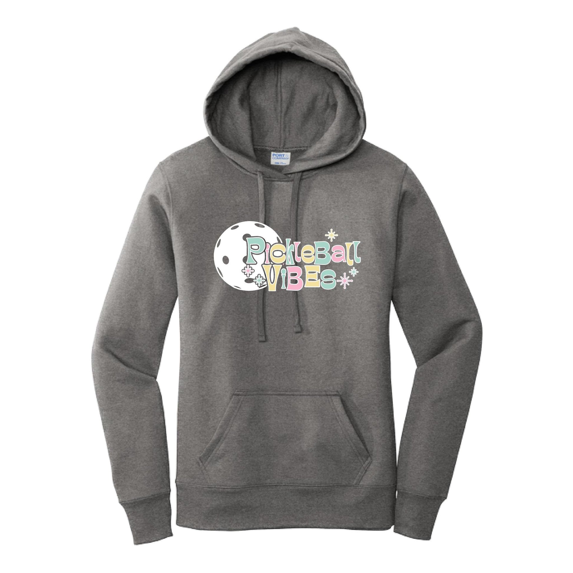 Pickleball Vibes | Women’s Fitted Hoodie Pickleball Sweatshirt | 50% Cotton 50% Poly Fleece