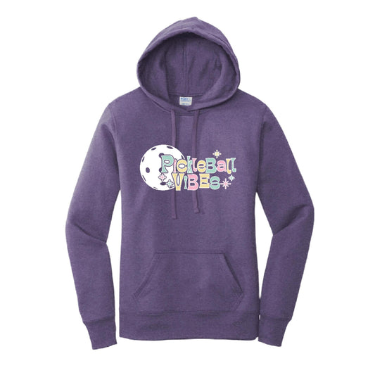 Pickleball Vibes | Women’s Fitted Hoodie Pickleball Sweatshirt | 50% Cotton 50% Poly Fleece