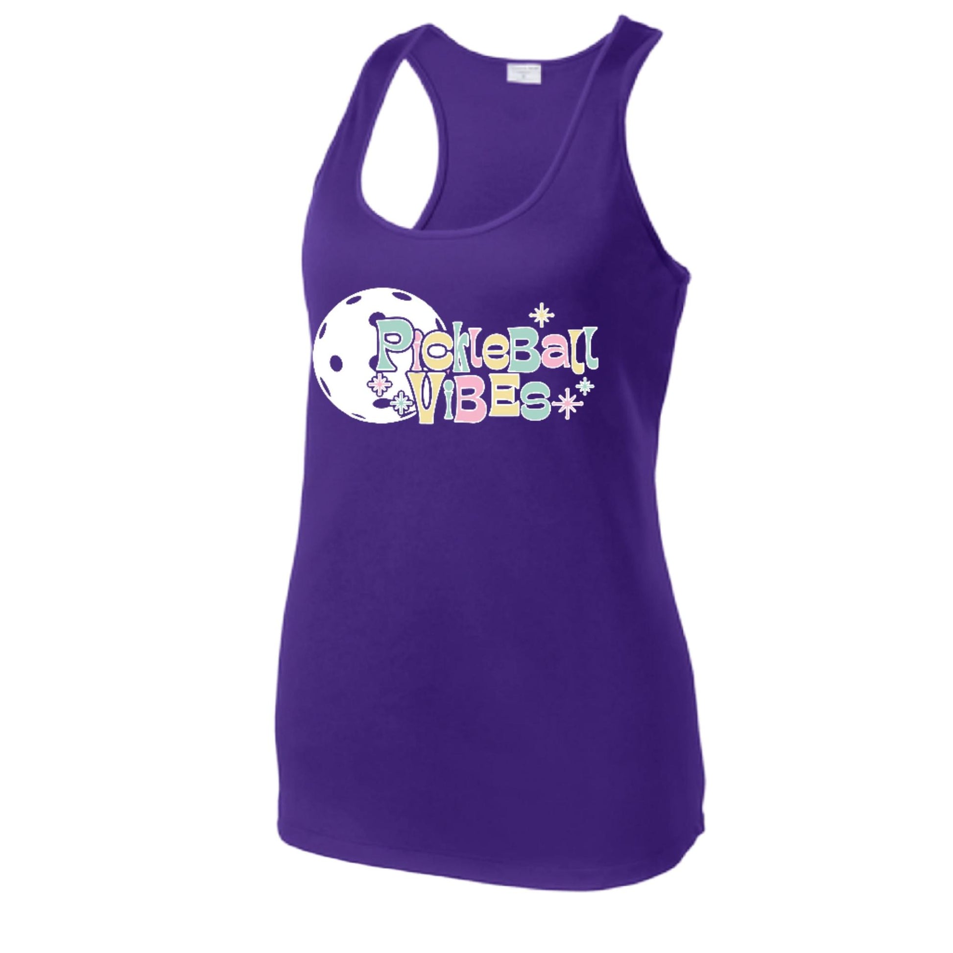 Pickleball Vibes | Women's Racerback Pickleball Tank | 100% Polyester