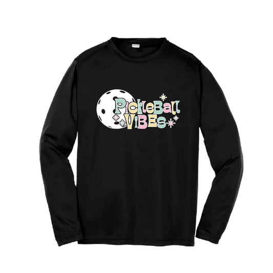 Pickleball Vibes | Youth Long Sleeve Pickleball Performance T-Shirts | 100% Polyester