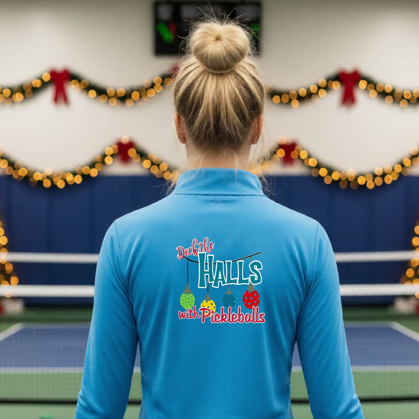 Women’s Christmas Pickleball Quarter Zip – Holiday Pullover Shirt & Gift for Pickleball Players