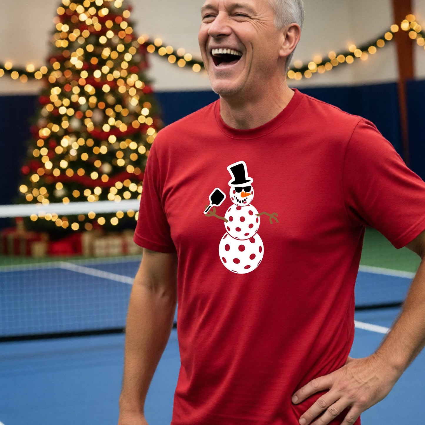 Men’s Christmas Pickleball Shirt – Holiday Pickleball Athletic Tee & Gift for Players Short-Sleeve