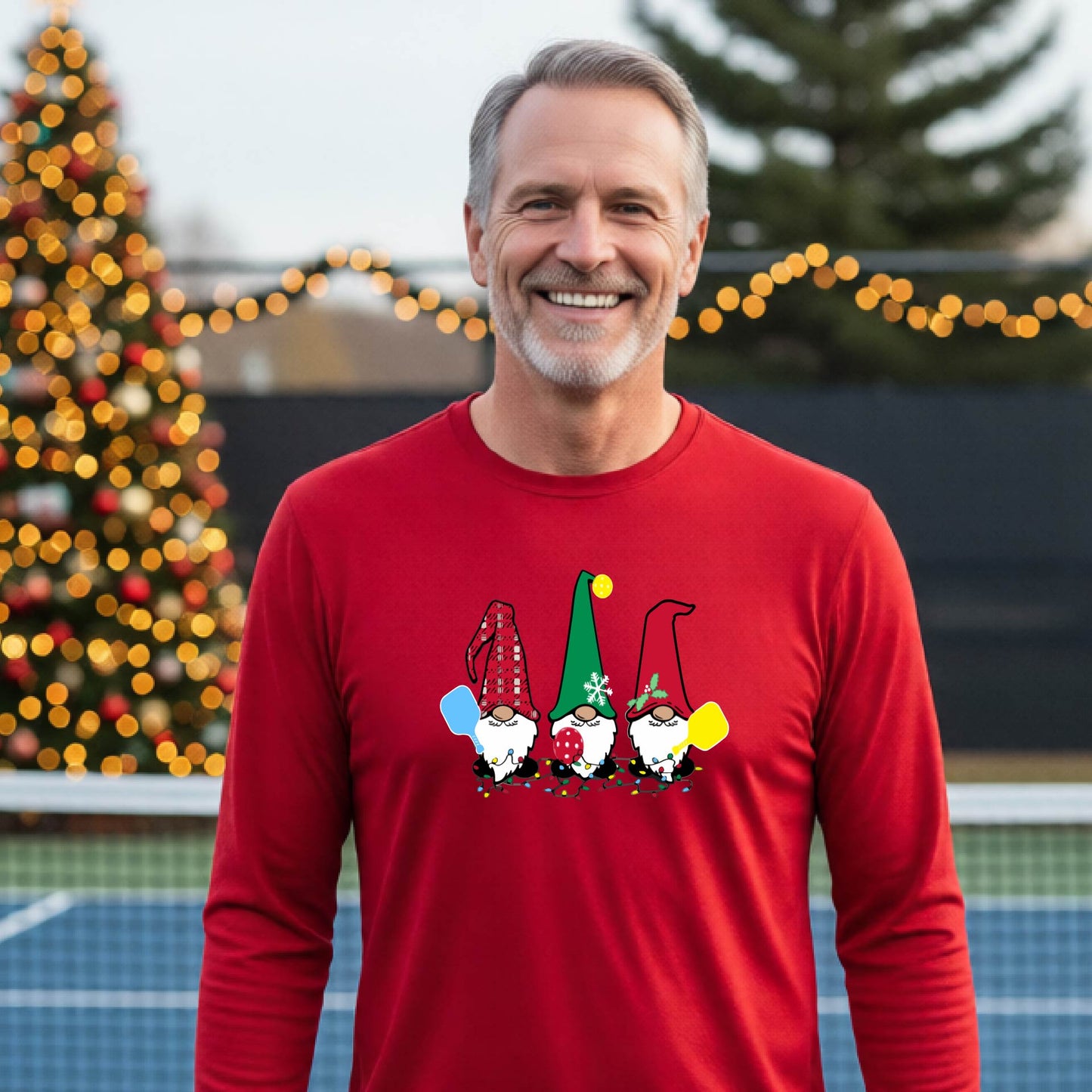 Men’s Christmas Pickleball Shirt – Holiday Pickleball Athletic Tee & Christmas Gift Long-Sleeve