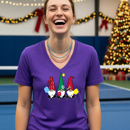 Christmas Pickleball Shirt for Women Women’s Holiday Sports Tee Pickleball Player Short-Sleeve