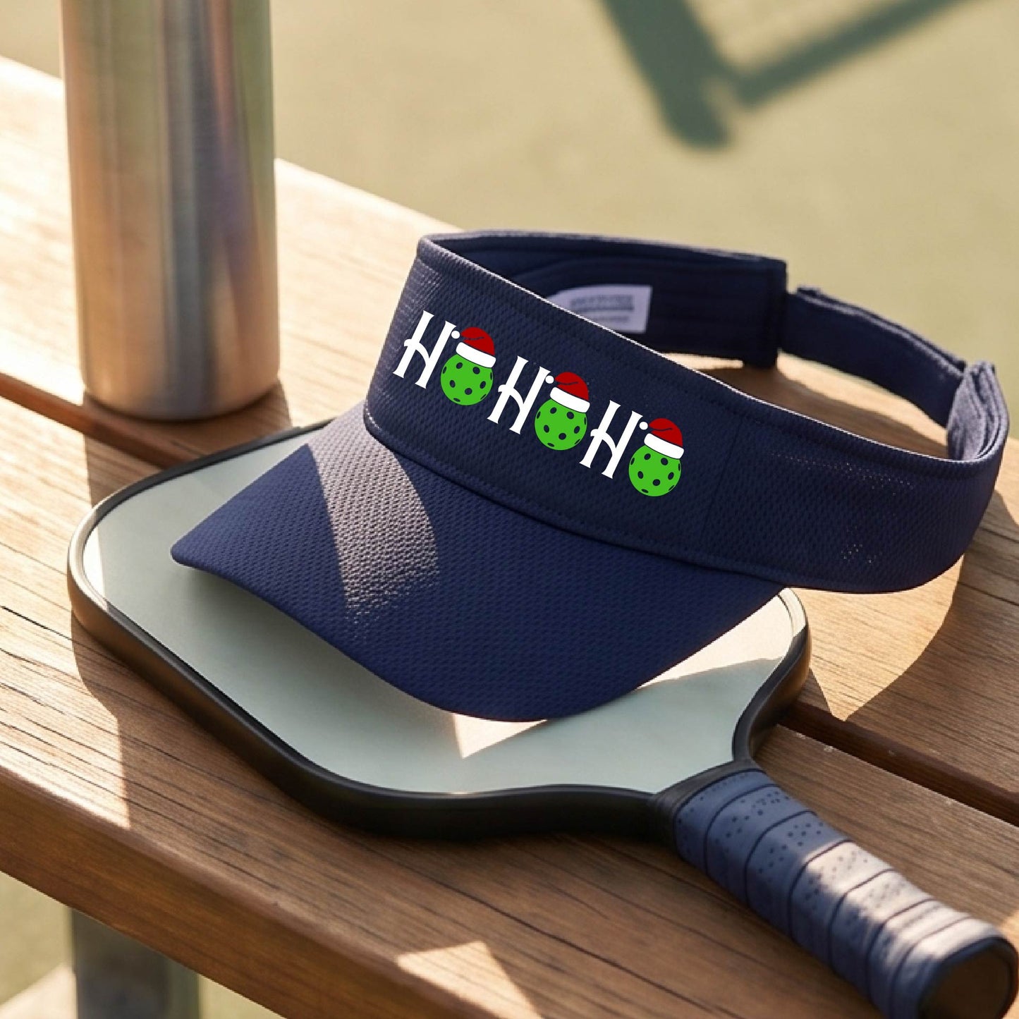 Holiday Pickleball Visor – Christmas Pickleball Sports Accessory & Gift for Players
