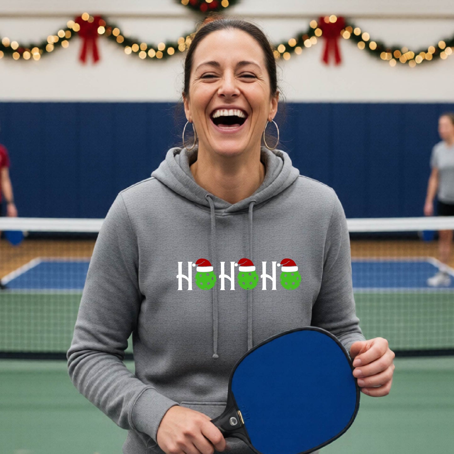Women’s Holiday Pickleball Hoodie – Christmas Pickleball Sweatshirt & Festive Gift