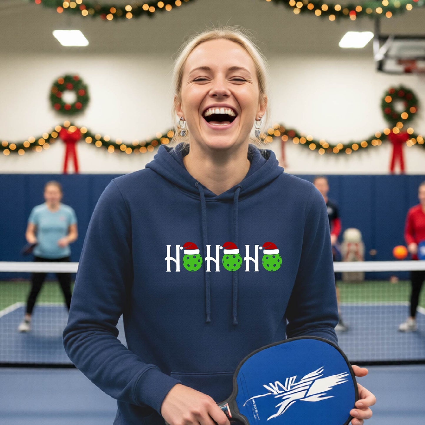Women’s Holiday Pickleball Hoodie – Christmas Pickleball Sweatshirt & Festive Gift