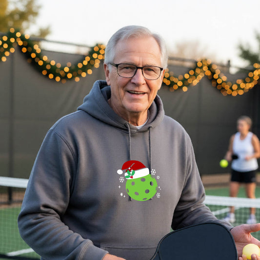 Unisex Christmas Pickleball Hoodie – Festive Holiday Pullover & Pickleball Gift