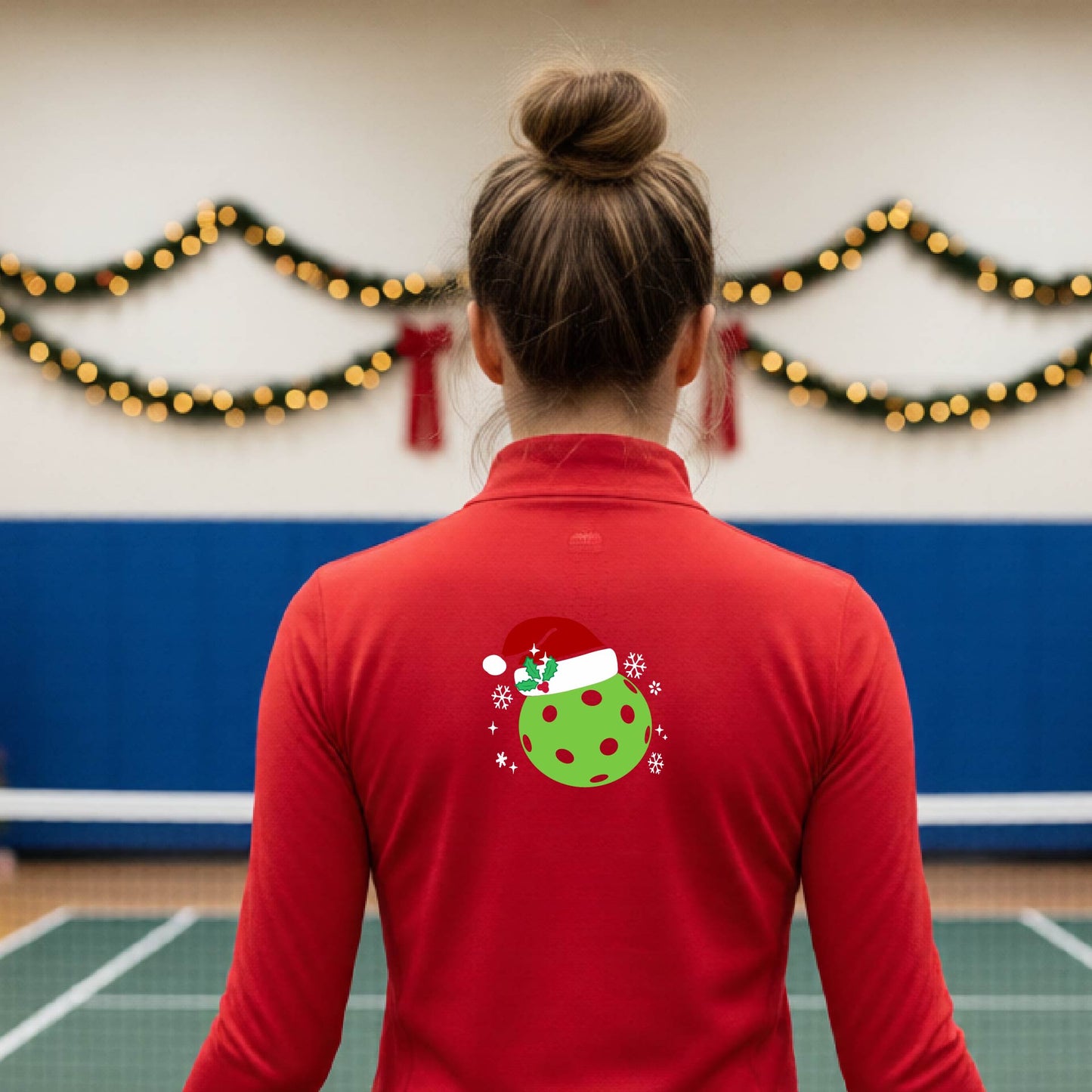Women’s Christmas Pickleball Quarter Zip – Holiday Pullover Shirt & Gift for Pickleball Players