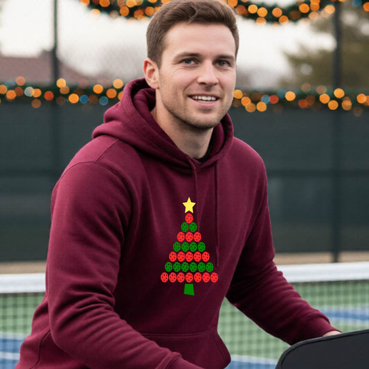 Holiday Pickleball Pullover Hoodie – Unisex Christmas Hoodie & Festive Player Gift