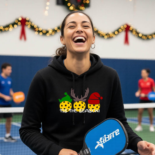 Women’s Christmas Pickleball Hoodie – Festive Holiday Pickleball Sweatshirt for Players