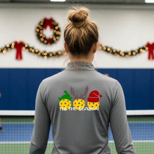 Women’s Holiday Pickleball Quarter Zip – Christmas Sports Pullover & Gift for Players