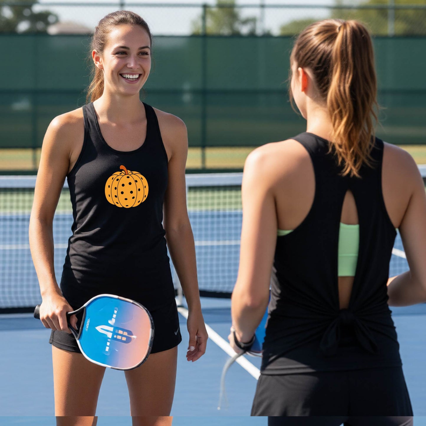 Womens Funny Halloween Pickleball Shirt Spooky Pickleball T-Shirt Moisture-Wicking Gift for Pickleball Players
