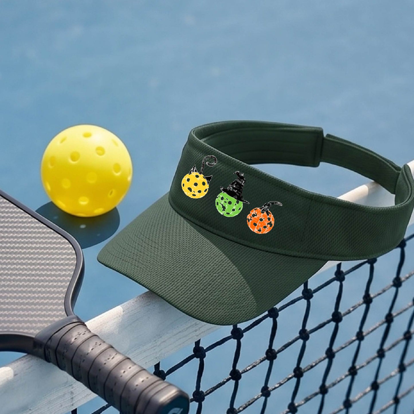 Premium Pickleball Moisture-Wicking Halloween Pickleball Visors Premium Performance Headwear