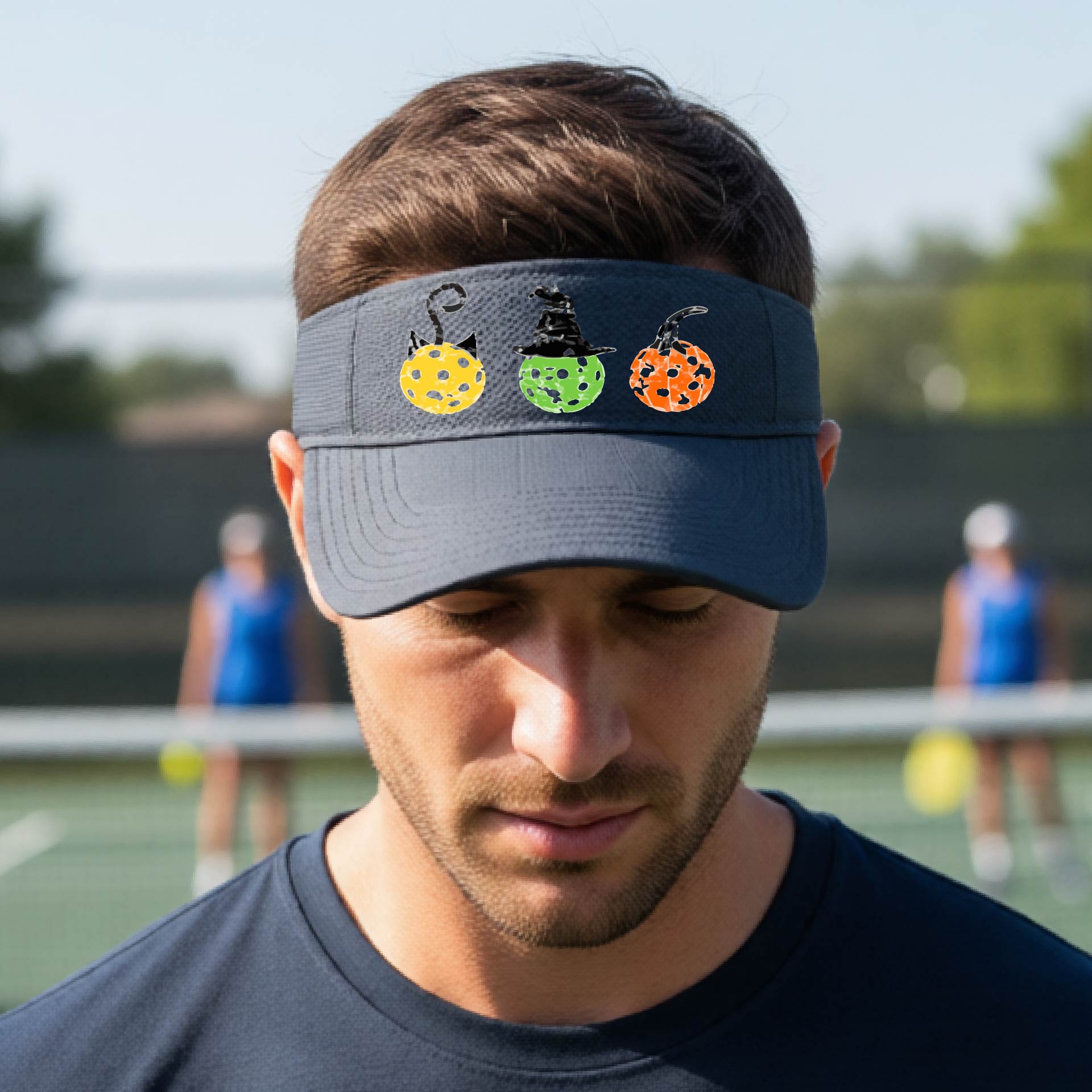 Premium Pickleball Moisture-Wicking Halloween Pickleball Visors Premium Performance Headwear