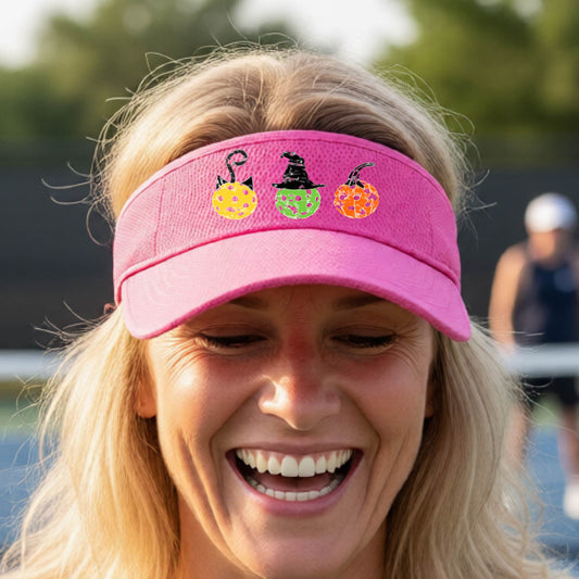 Premium Pickleball Moisture-Wicking Halloween Pickleball Visors Premium Performance Headwear