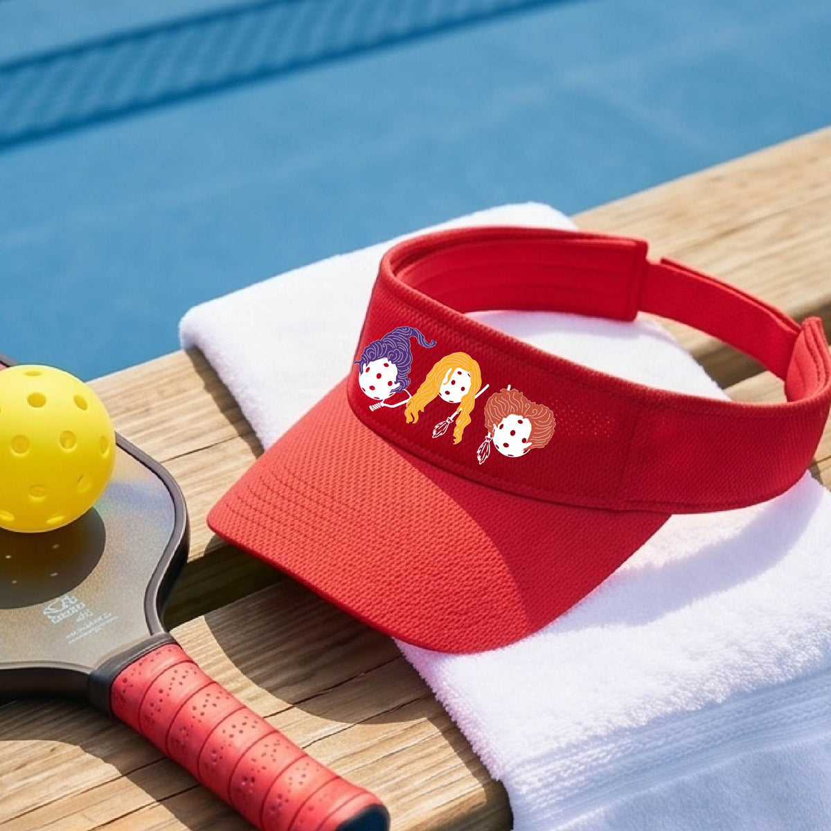 Premium Pickleball Moisture-Wicking Halloween Pickleball Visors Premium Performance Headwear