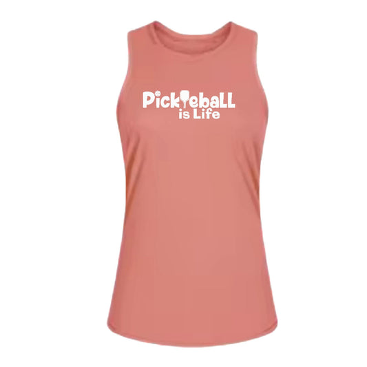 Pickleball is Life | Women's Split Back or Tied Back Pickleball Tank | 80/20 Nylon Spandex Mix