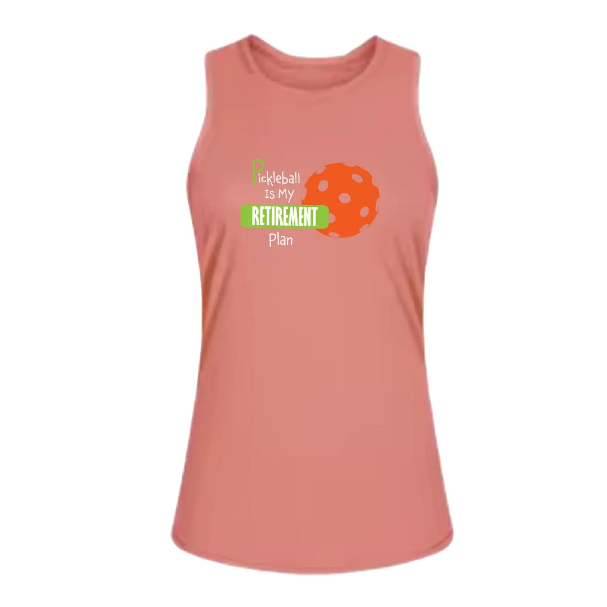 Pickleball is my Retirement Plan | Women's Split Back or Tied Back Pickleball Tank | 80/20 Nylon Spandex Mix