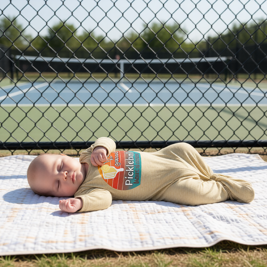 Pickleball Infant Outfit Baby - One Piece Newborn Knotted Sleeper