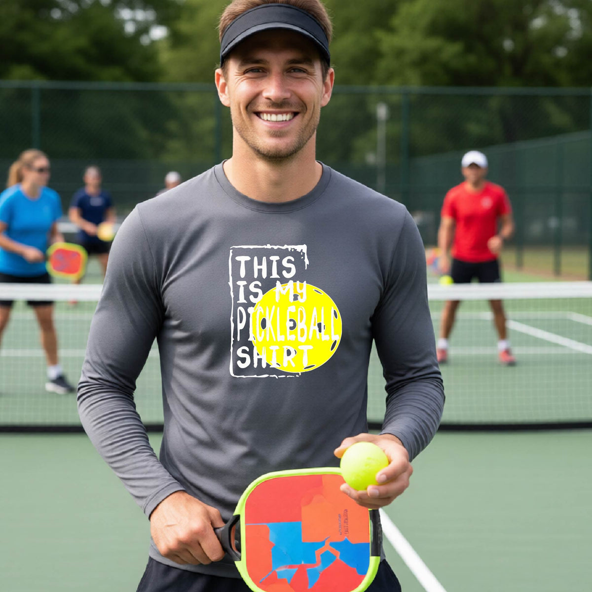 Men’s Athletic Pickleball Shirt – Lightweight Performance Top - Long-Sleeve