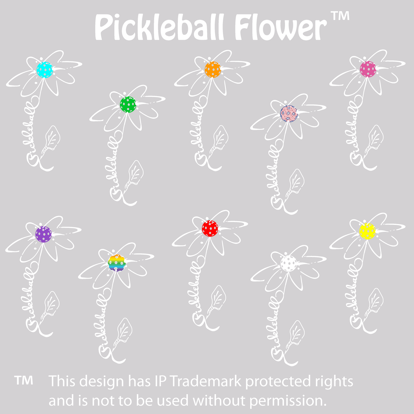 Pickleball Flower (Cyan Green Orange) | Youth Long Sleeve Pickleball Shirts | 100% Polyester