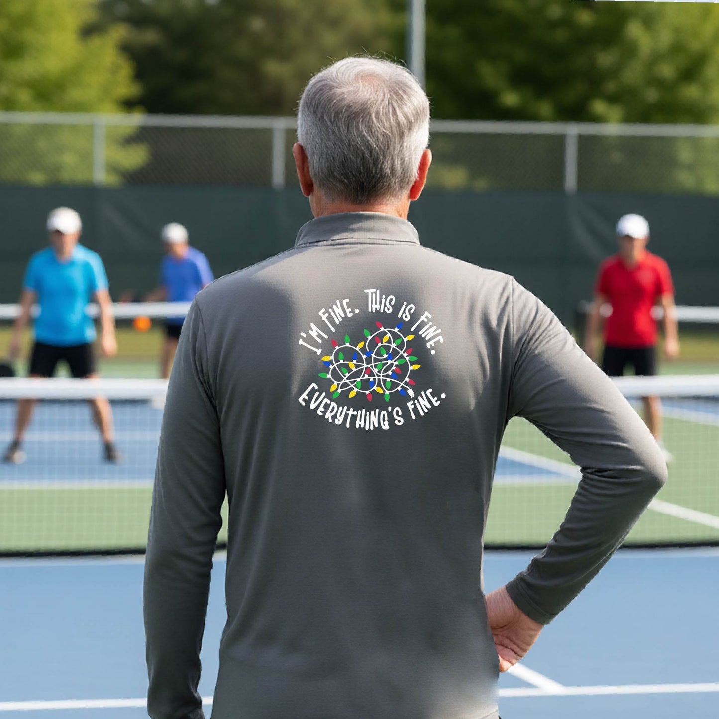 Men’s Christmas Pickleball Quarter Zip – Holiday Pullover Shirt & Gift for Pickleball Players
