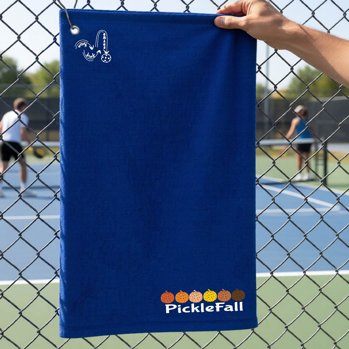 Halloween Fall Pickleball Court Towel with Grommet & Hook – Holiday Pickleball Gift