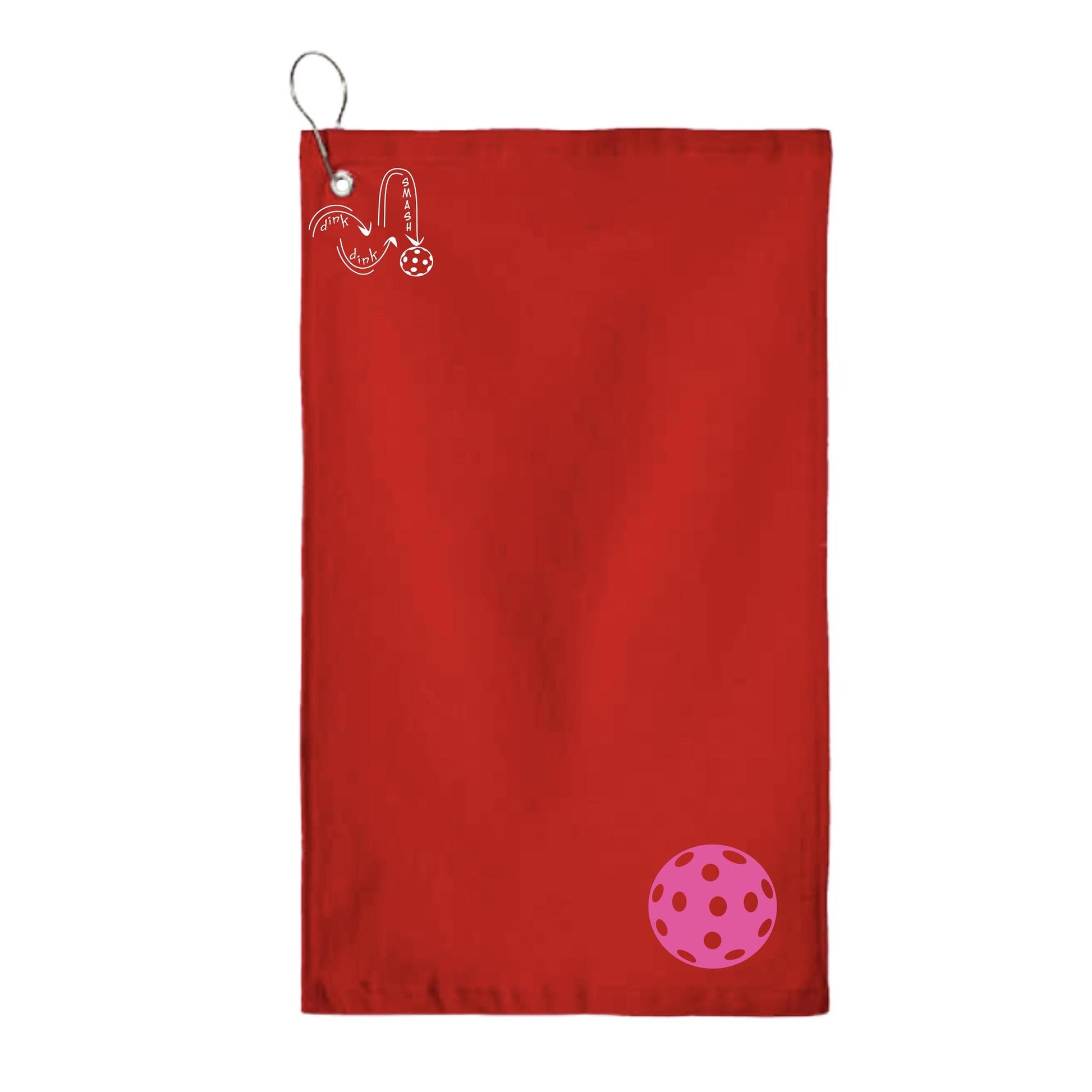 Pickleballs (Customizable) | Pickleball Court Towels | Grommeted 100% Cotton Terry Velour