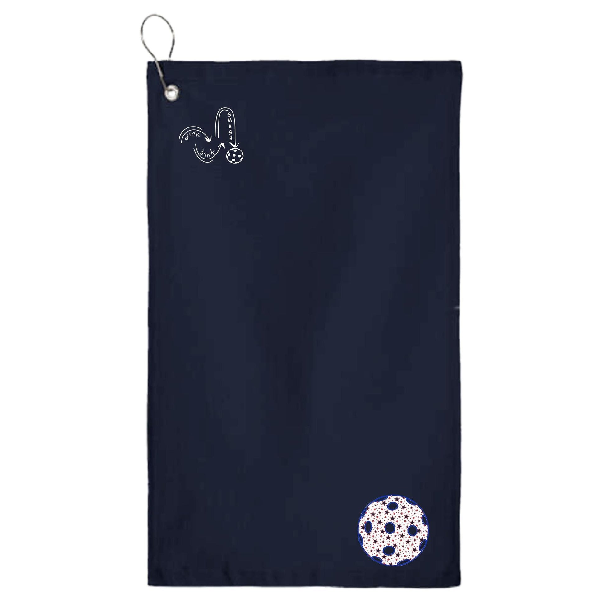 Pickleballs (Customizable) | Pickleball Court Towels | Grommeted 100% Cotton Terry Velour