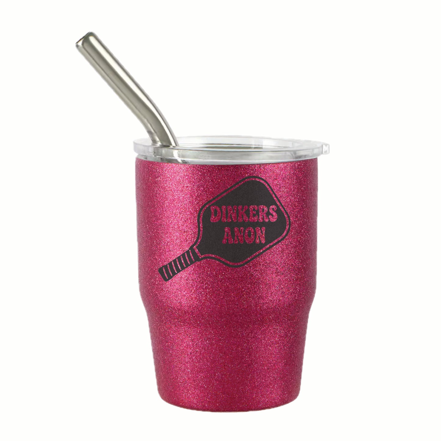 Pickleball "Here's to You" 3 oz Steel Tumblers | Party Favors Celebration Designs  | Fun Pickleball Gifts