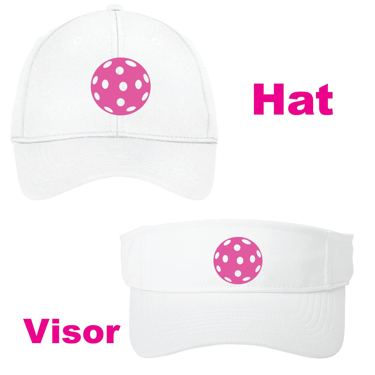 Pink Ballers | Custom White Visor | 100% Polyester