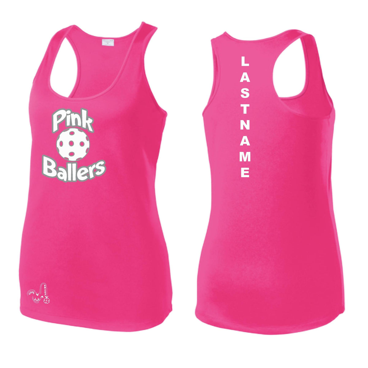 Pink Ballers | Custom Women’s Short Sleeve Crew Neck Performance T-Shirt | 100% Polyester