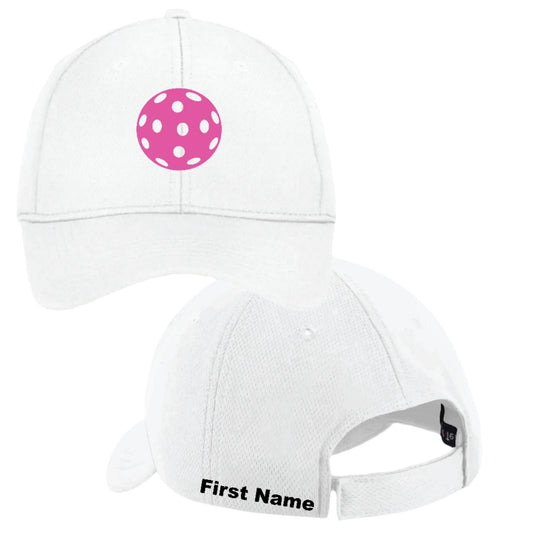 Pink Ballers | Customizable White Hat | 100% Polyester