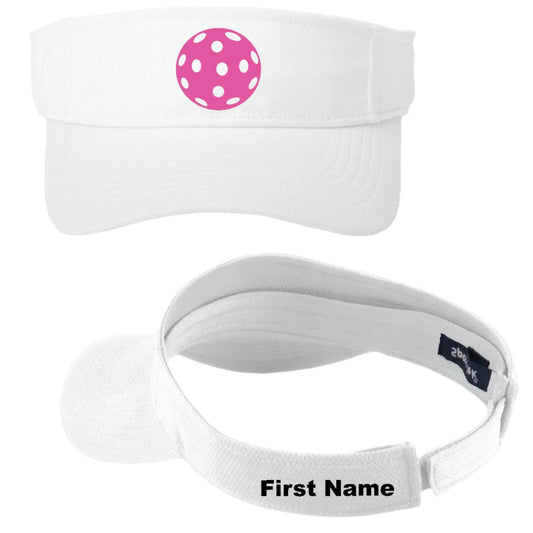Pink Ballers | Customizable White Visor | 100% Polyester
